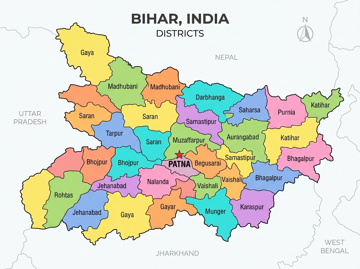 Bihar District Map
