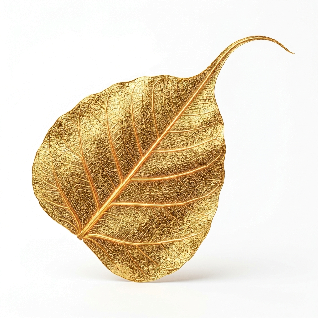 Large 24K Gold Peepal Leaf
